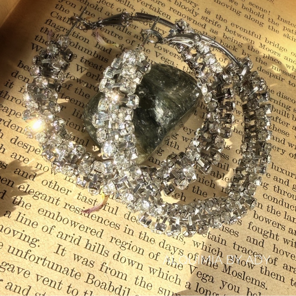 ✨Crystal Hoop Earrings • California Glam • Statement Sparkle